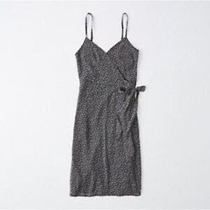 Abercrombie & Fitch Cami Chiffon Midi Wrap Dress